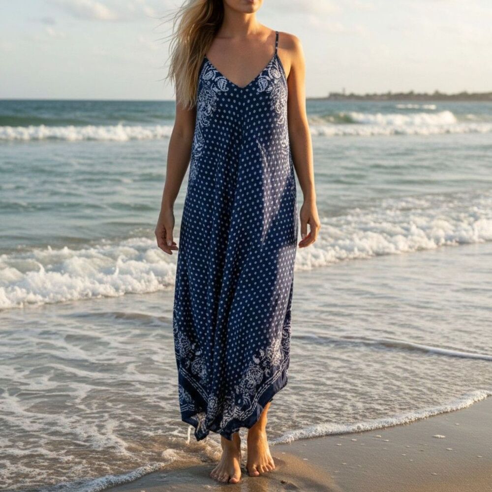 Tommy Bahama Mermaid Fairy Coconut Girl Island Scarves Scarf Dress - Mare Navy